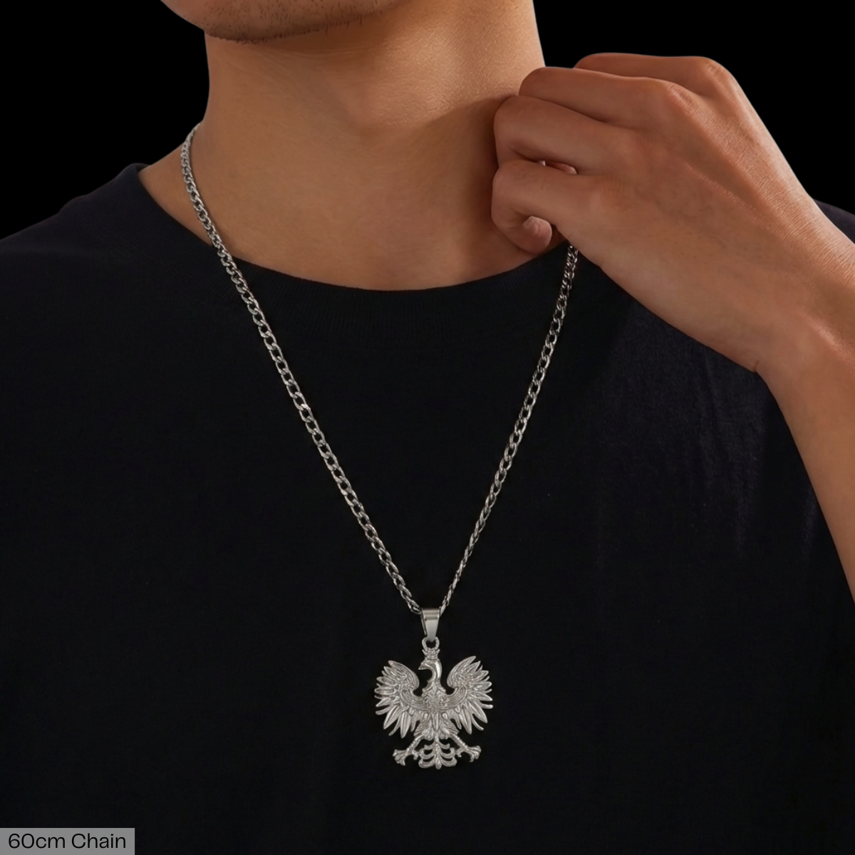 PLNDSKI Mini Eagle Pendant Necklace - Silver