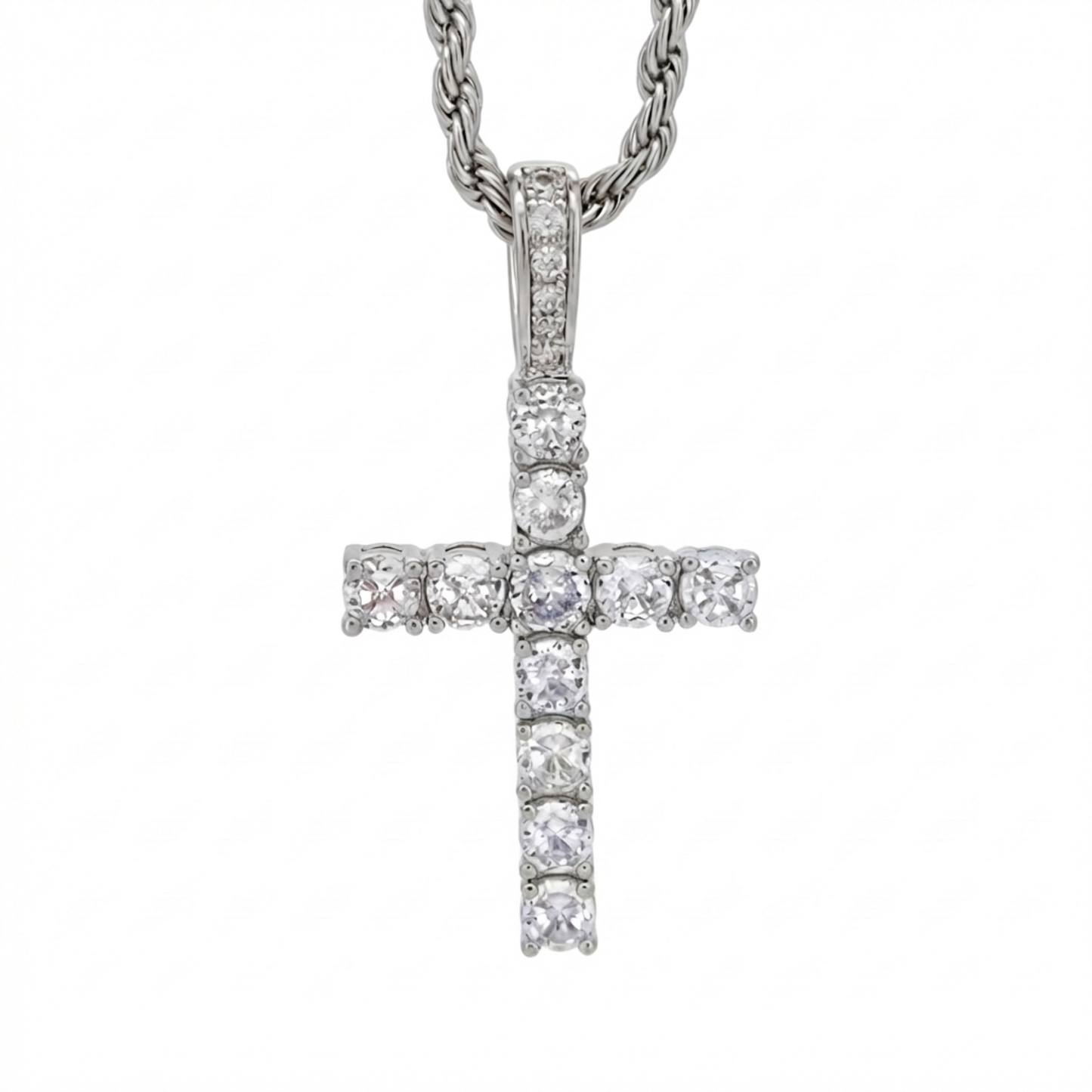PLNDSKI Cross Gem Necklace V2.0 - Silver
