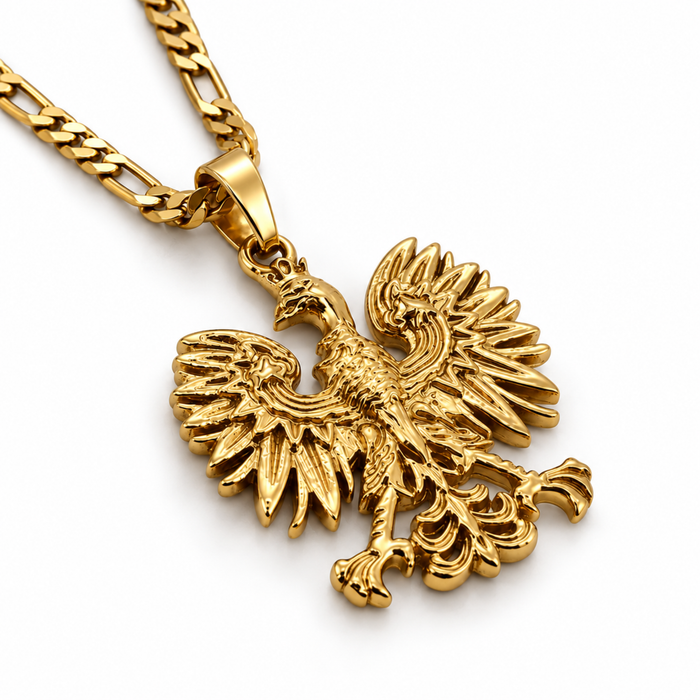 Poland Eagle Pendant Necklace - Gold