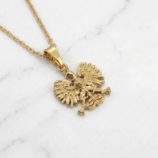 PLNDSKI Mini Eagle Pendant Necklace - Gold