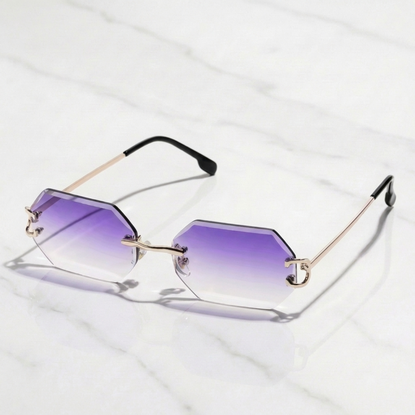 PLNDSKI Crystals Sunglasses - Purple