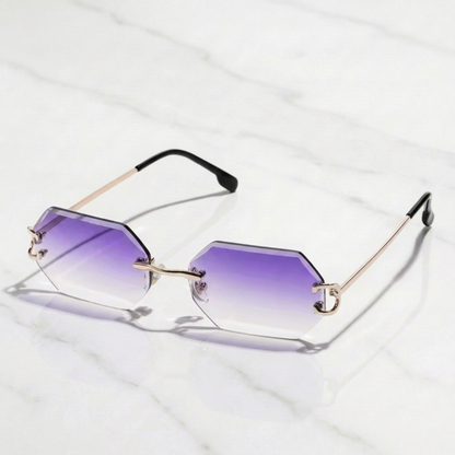 PLNDSKI Crystals Sunglasses - Purple