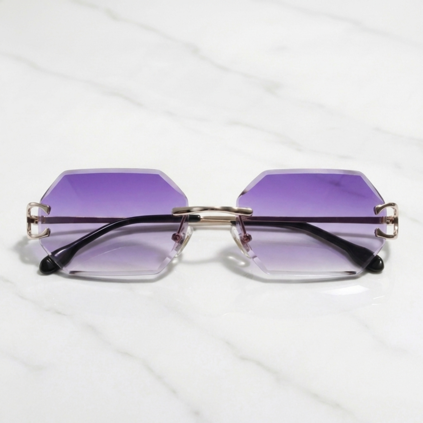 PLNDSKI Crystals Sunglasses - Purple