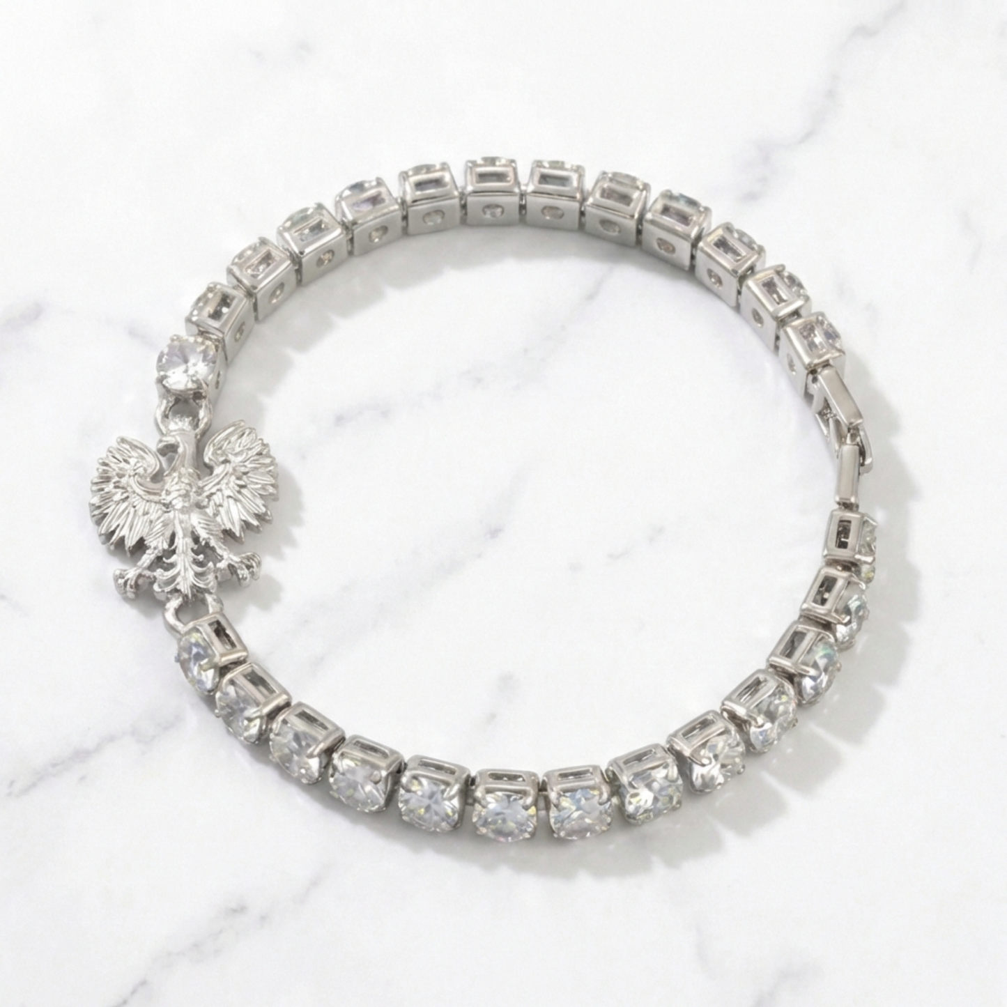 Poland Eagle Tennis Bracelet - Silver