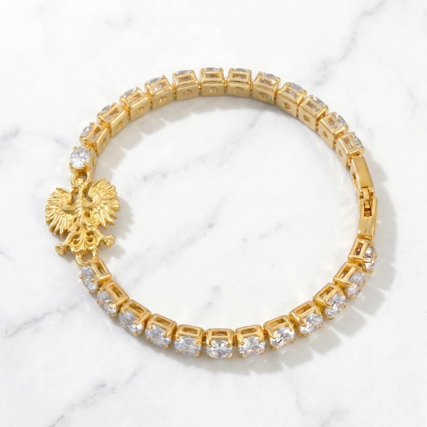 Poland Eagle Tennis Bracelet - Gold