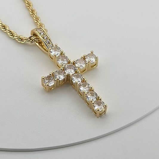 PLNDSKI Cross Gem Necklace V2.0 - Gold