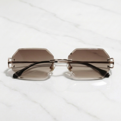 PLNDSKI Crystals Sunglasses - Brown