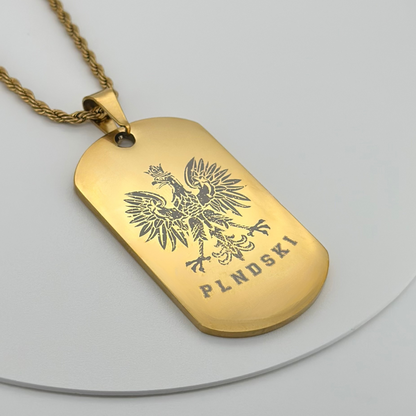 PLNDSKI Eagle Engraved Necklace - Gold