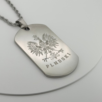 PLNDSKI Eagle Engraved Necklace - Silver