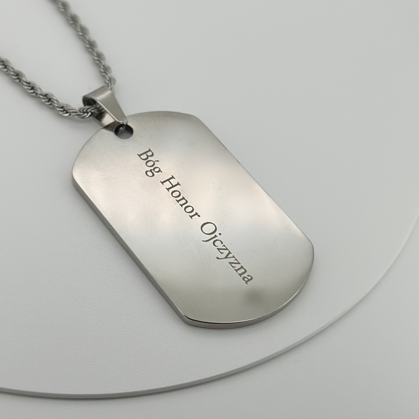 PLNDSKI Eagle Engraved Necklace - Silver