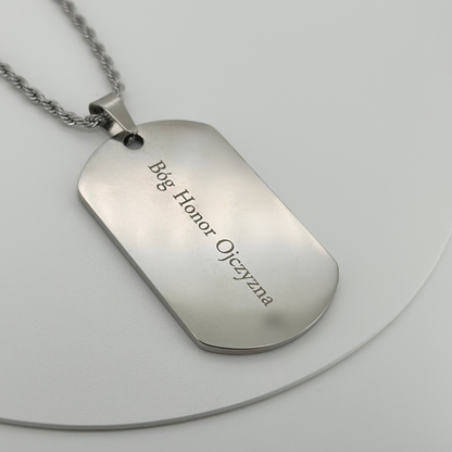 PLNDSKI Eagle Engraved Necklace - Silver