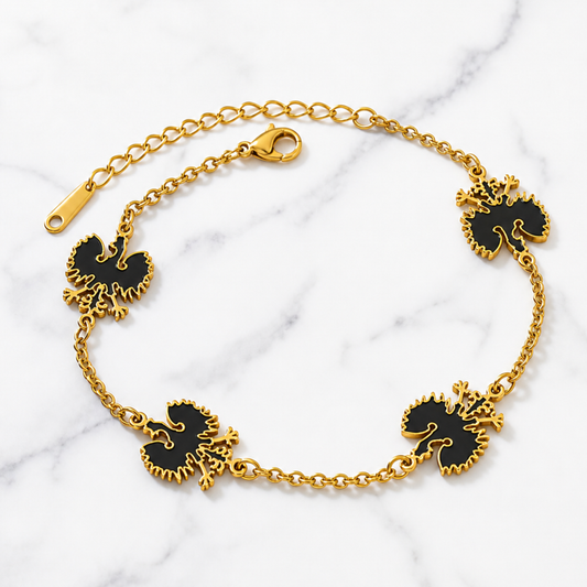 Poland Quartz Bracelet - Gold/Black