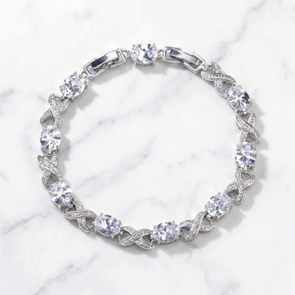Cross Link Bracelet - Silver