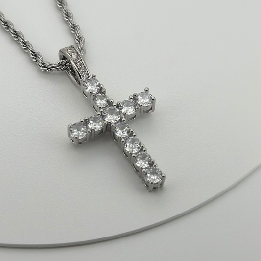 PLNDSKI Cross Gem Necklace V2.0 - Silver