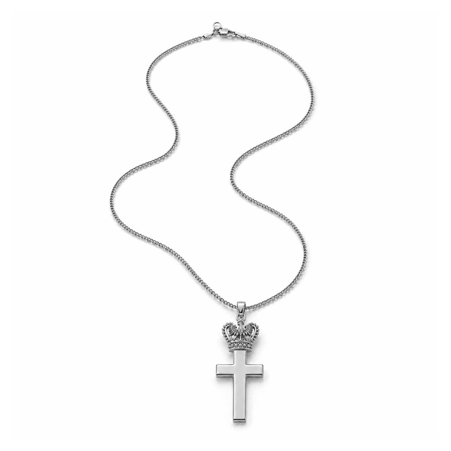 Poland Eagle Crown Necklace - Silver