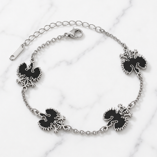 Poland Quartz Bracelet - Silver/Black