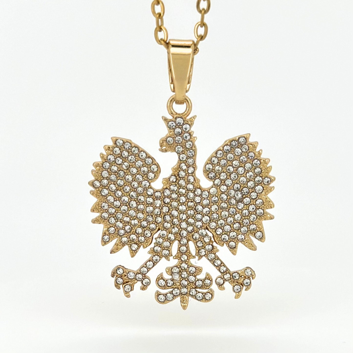 PLNDSKI Iced Eagle Necklace - Gold