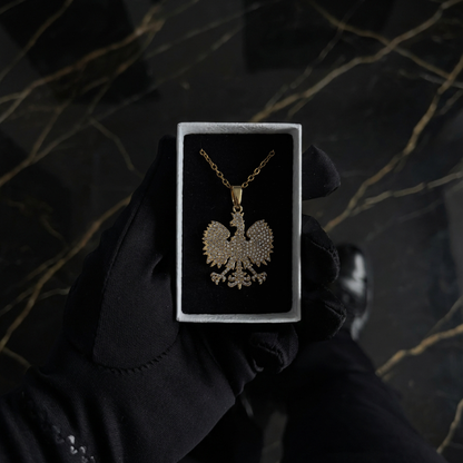 PLNDSKI Iced Eagle Necklace - Gold