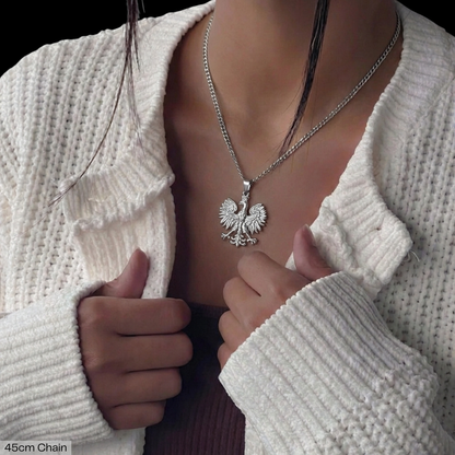 PLNDSKI Mini Eagle Pendant Necklace - Silver