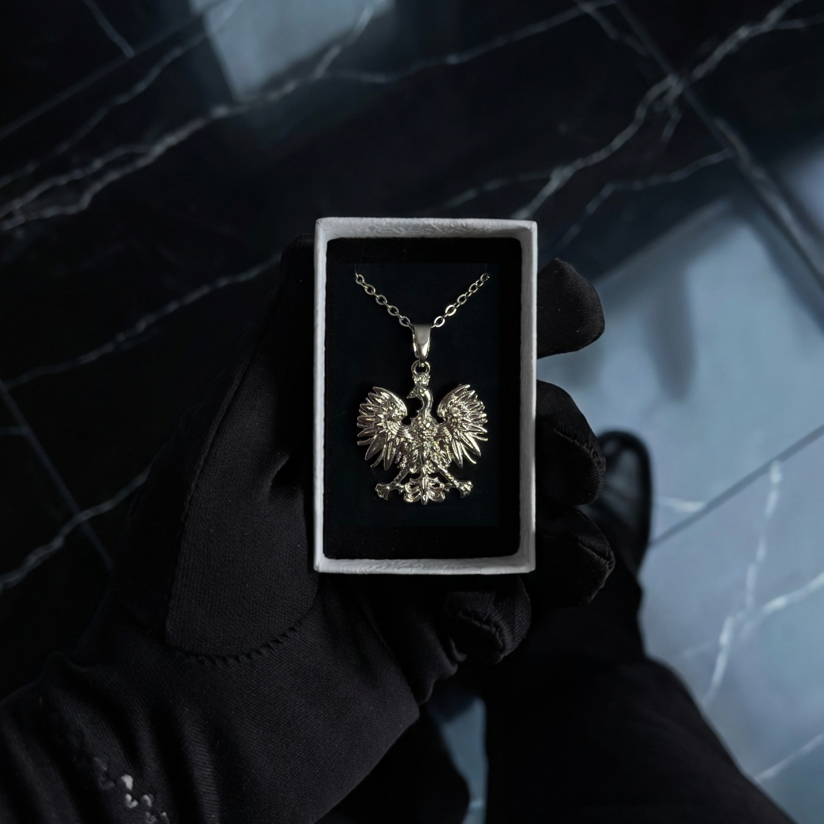 PLNDSKI Eagle Pendant Necklace - Silver