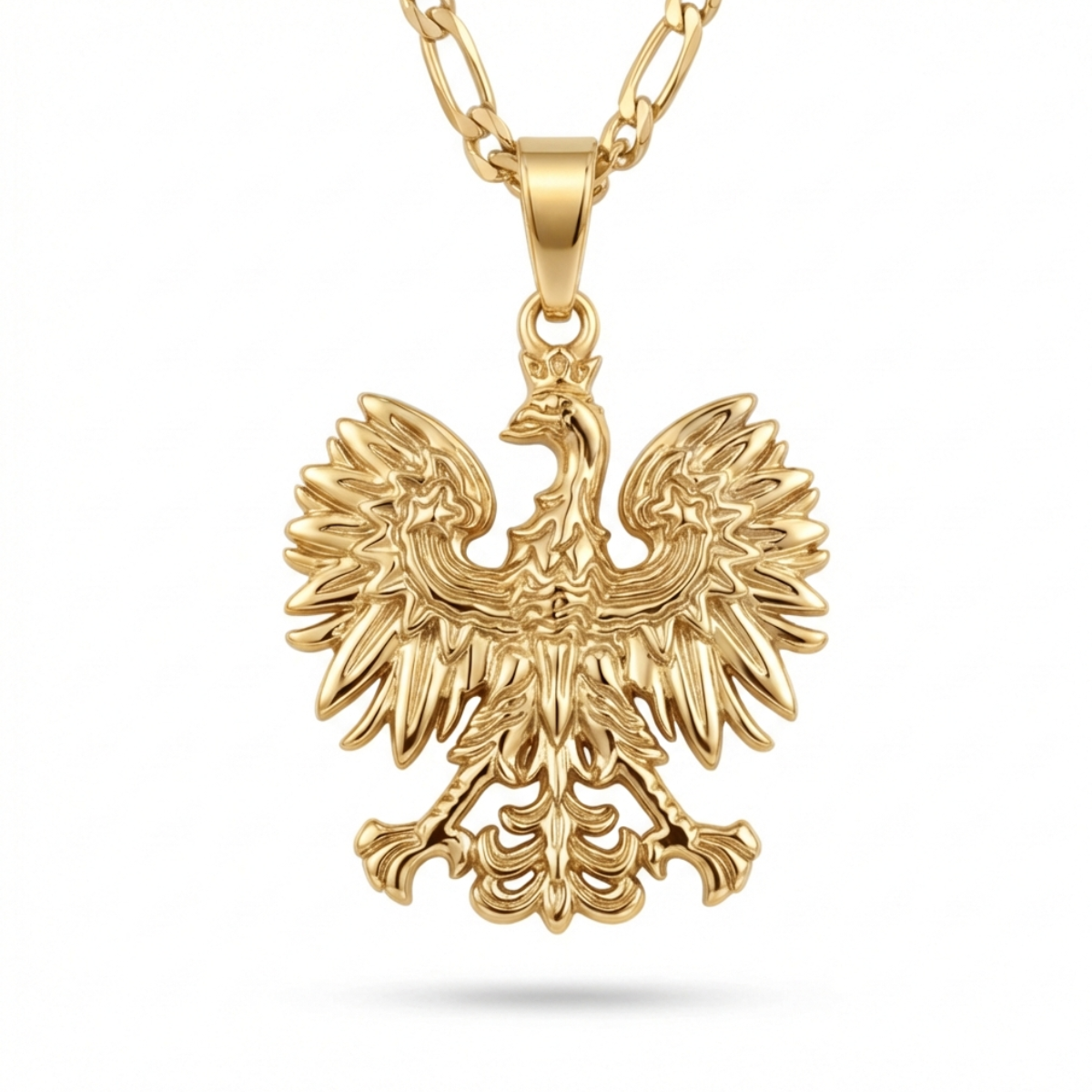 Poland Eagle Pendant Necklace - Gold