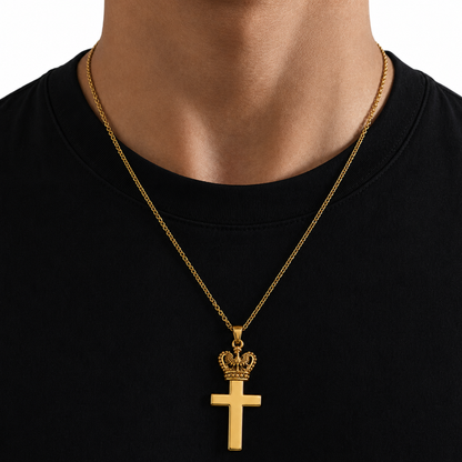 Poland Eagle Crown Necklace - Gold