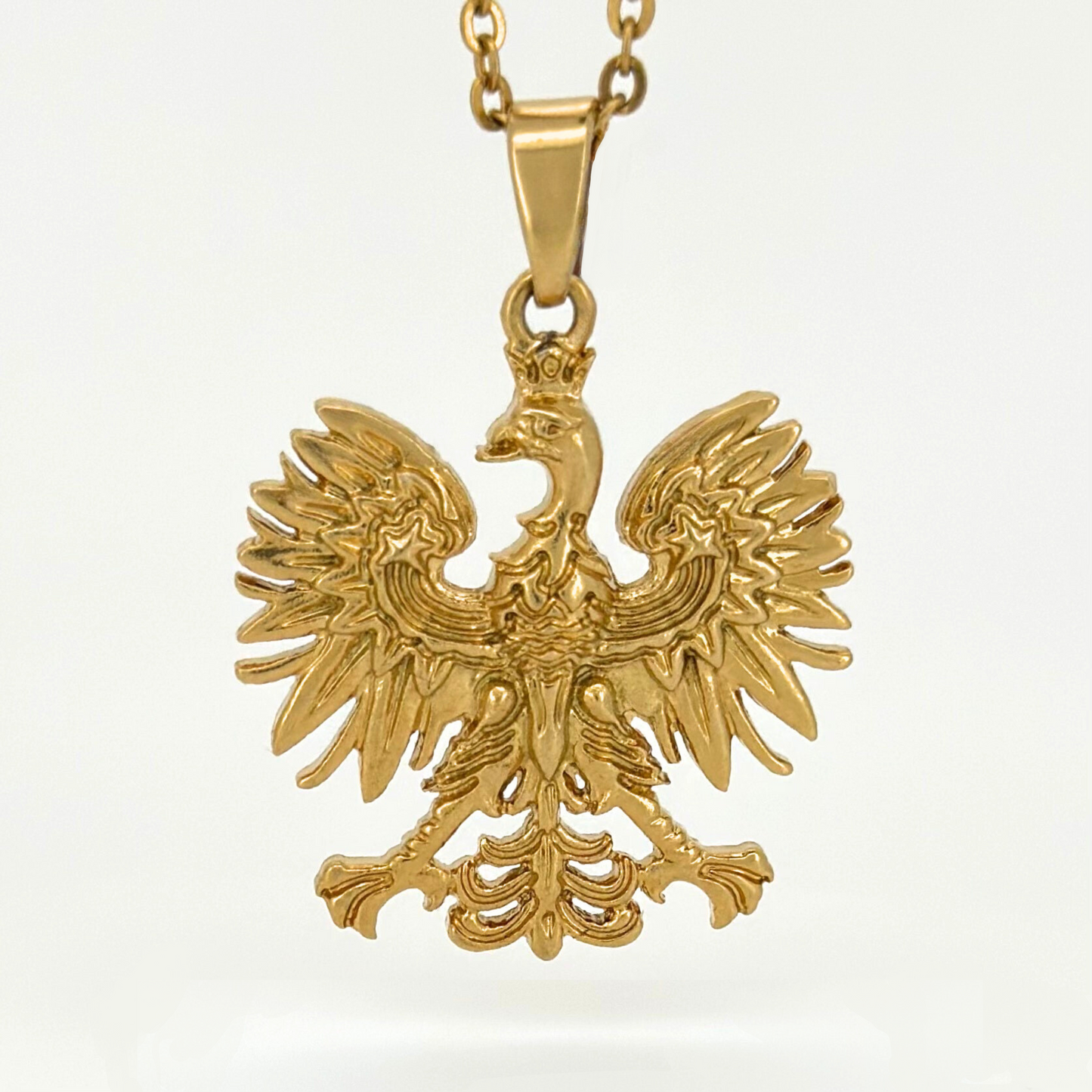 PLNDSKI Eagle Pendant Necklace - Gold