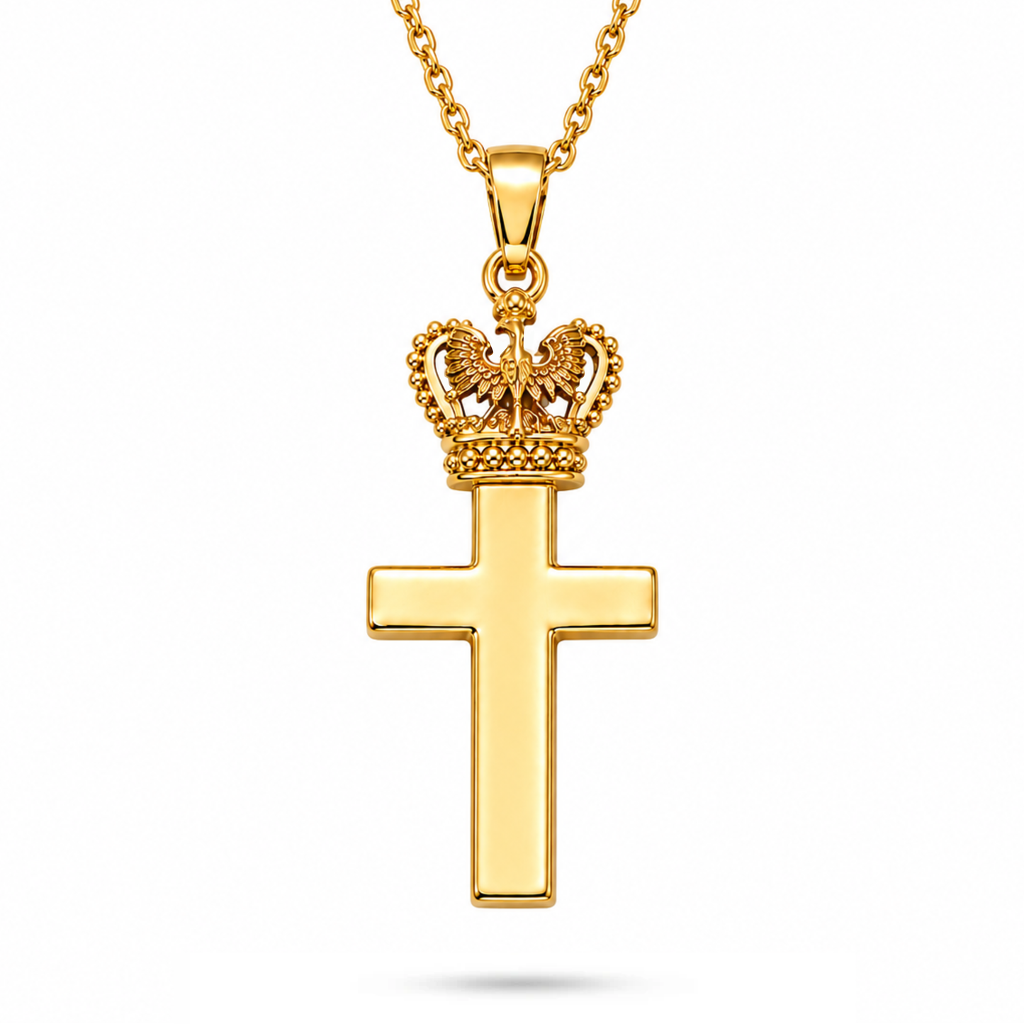 Poland Eagle Crown Necklace - Gold