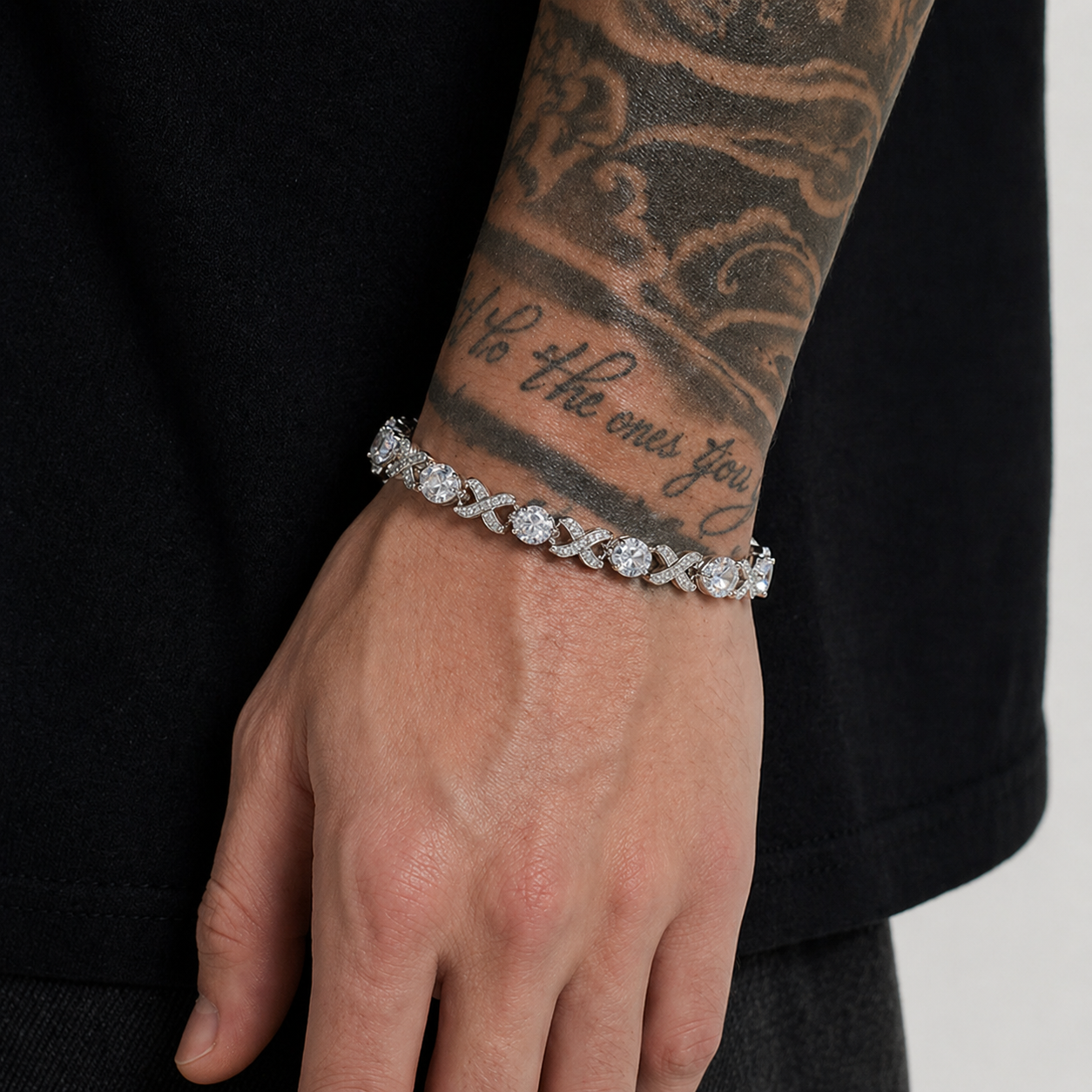 Cross Link Bracelet - Silver