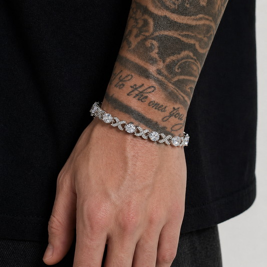 Cross Link Bracelet - Silver