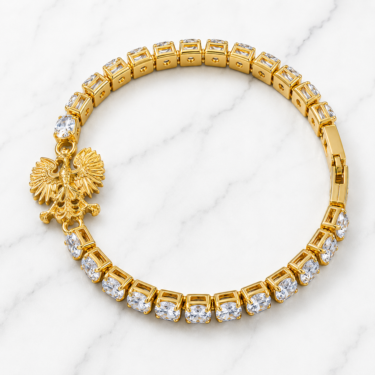 Poland Eagle Tennis Bracelet - Gold