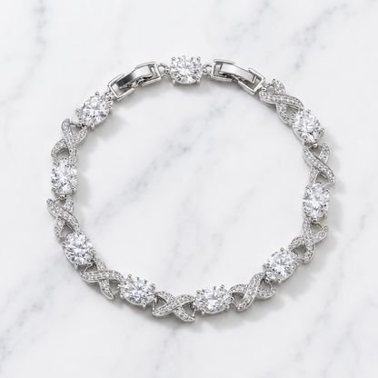 Cross Link Bracelet - Silver