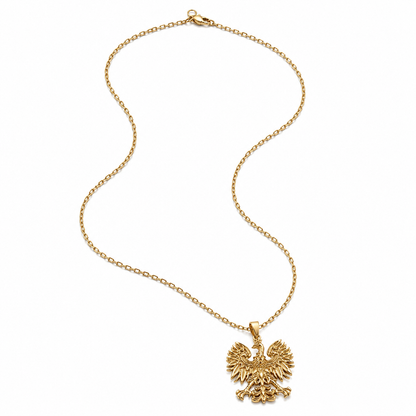 Poland Eagle Pendant Necklace - Gold