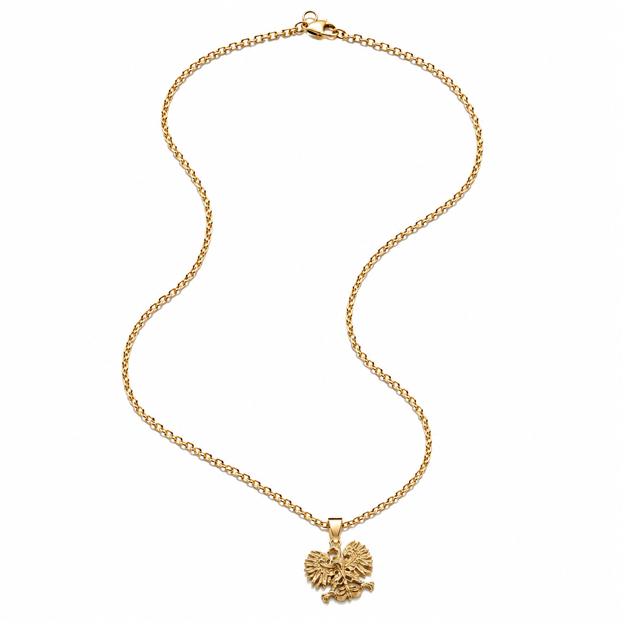 Poland Mini Eagle Pendant Necklace - Gold