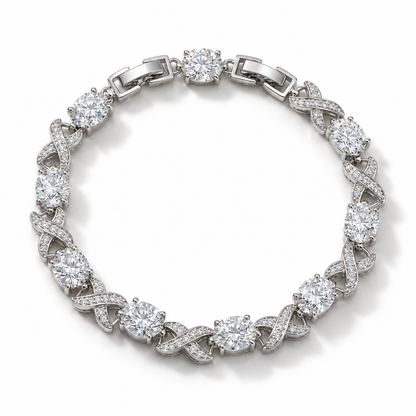 Cross Link Bracelet - Silver