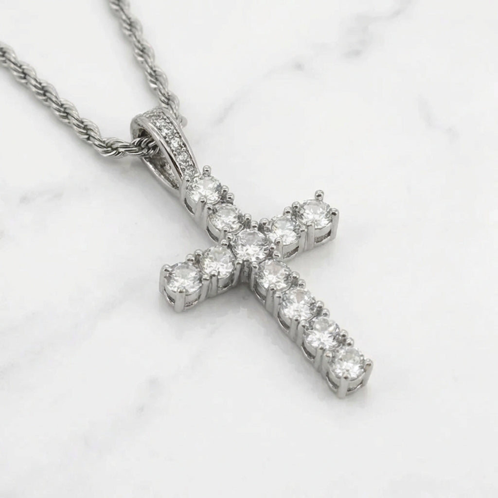 PLNDSKI Cross Gem Necklace V2.0 - Silver