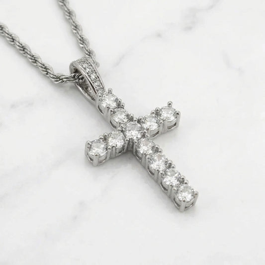 PLNDSKI Cross Gem Necklace V2.0 - Silver