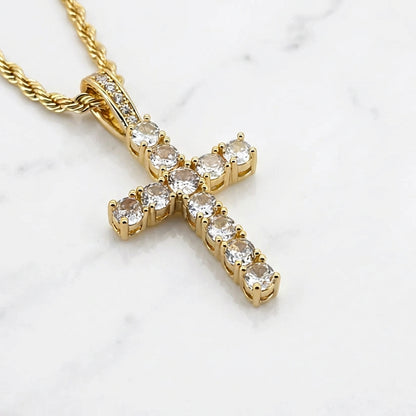 PLNDSKI Cross Gem Necklace V2.0 - Gold