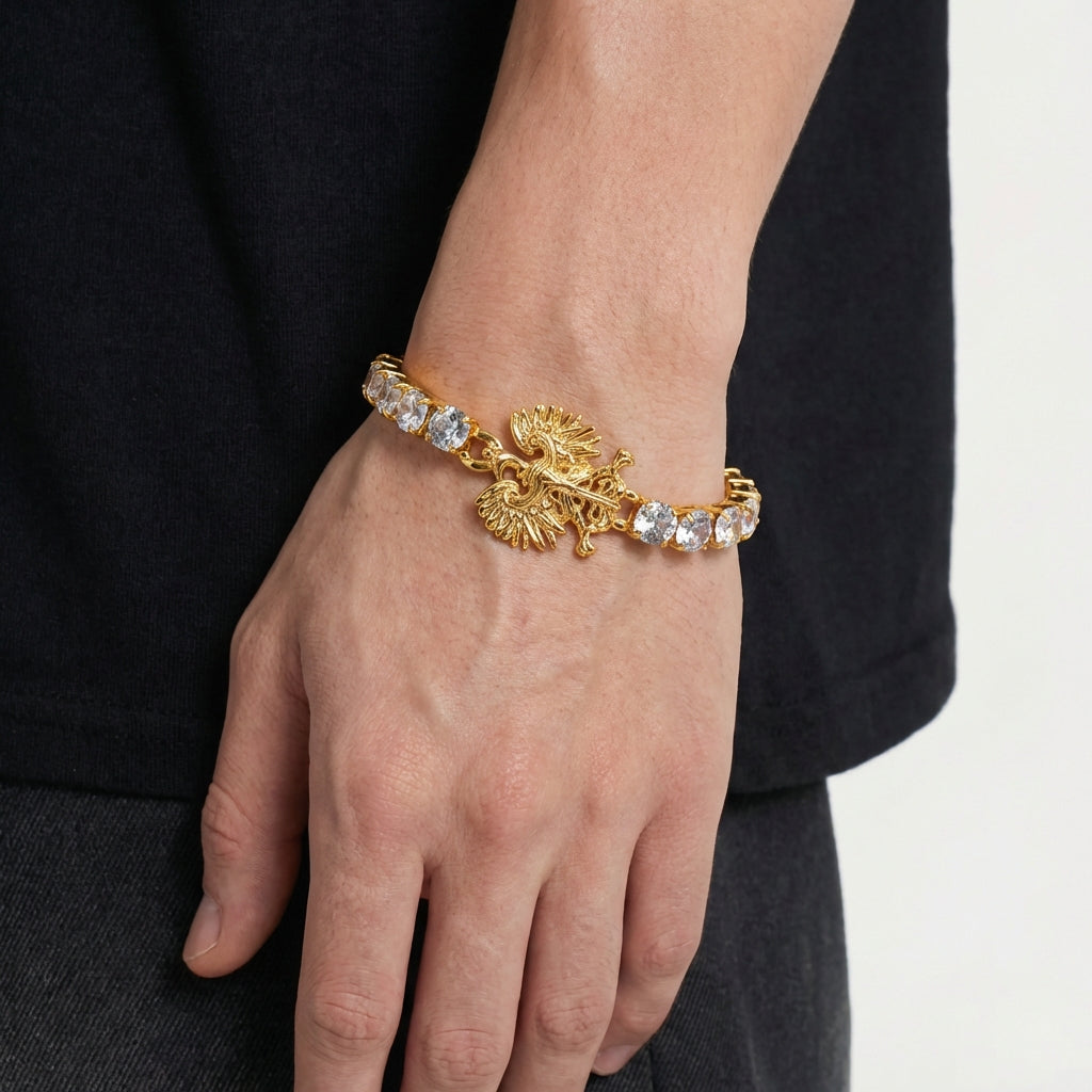 PLNDSKI Eagle Tennis Bracelet - Gold