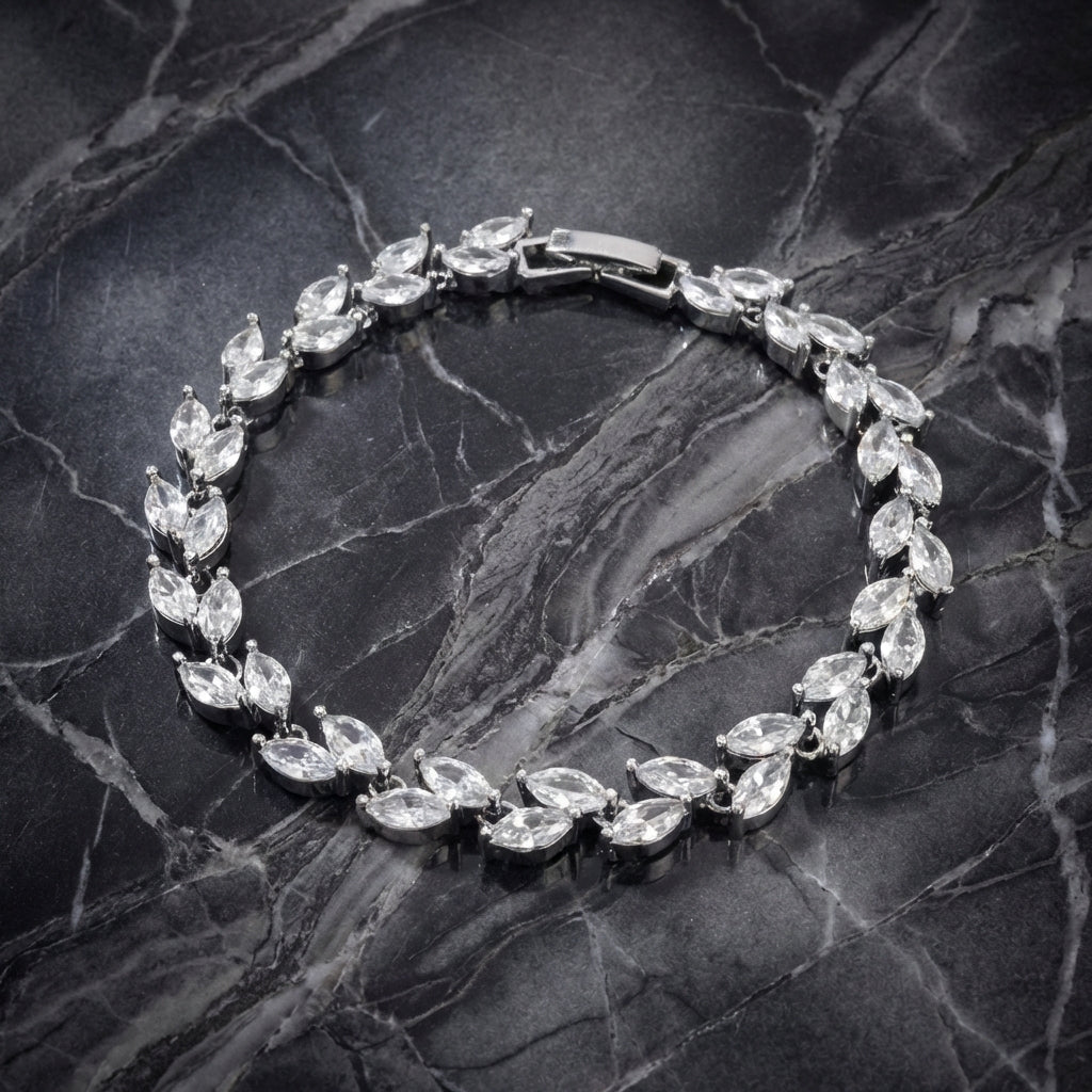 Crystal Leaf - Silver