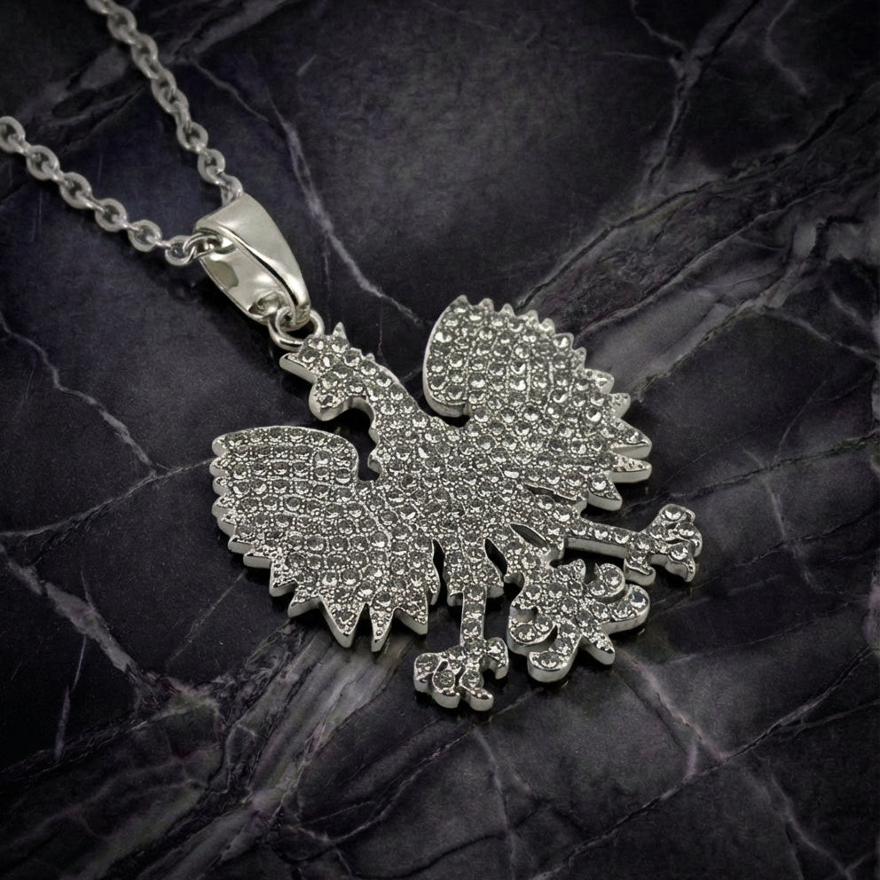 PLNDSKI Iced Eagle Necklace - Silver