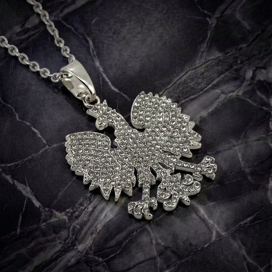PLNDSKI Iced Eagle Necklace - Silver