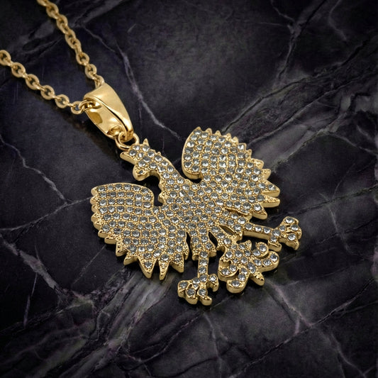 PLNDSKI Iced Eagle Necklace - Gold