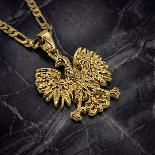 PLNDSKI Eagle Pendant Necklace - Gold