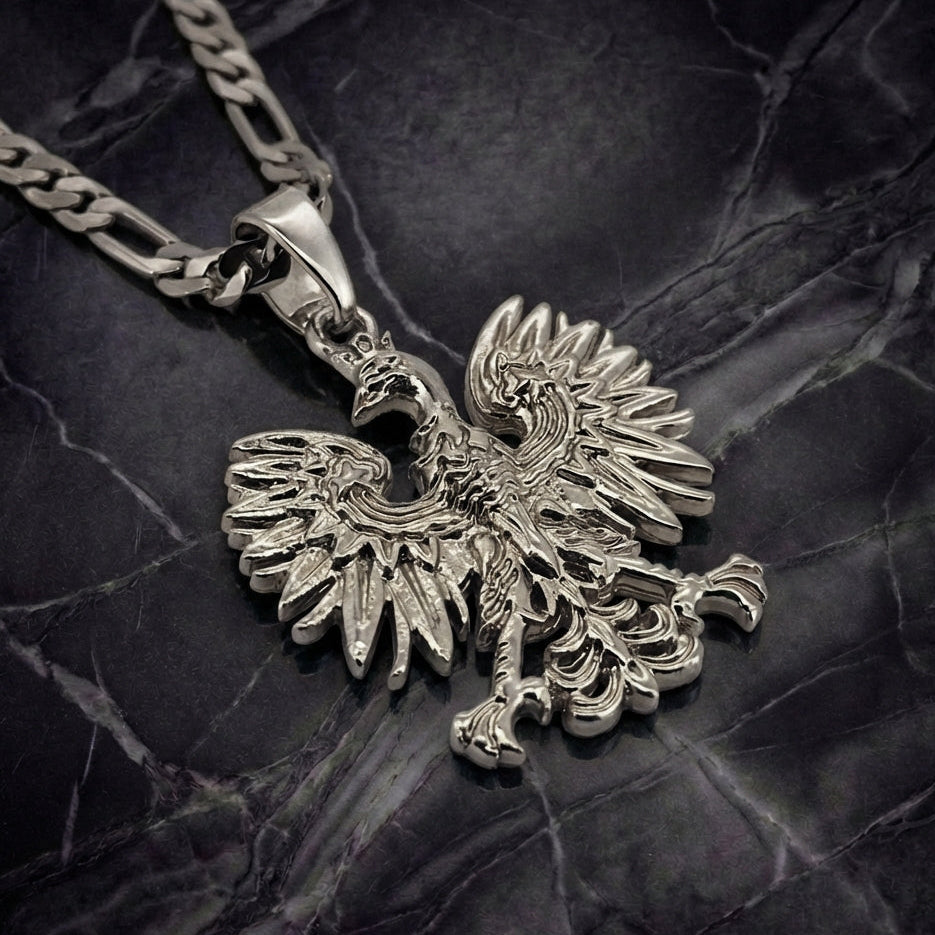 PLNDSKI Eagle Pendant Necklace - Silver