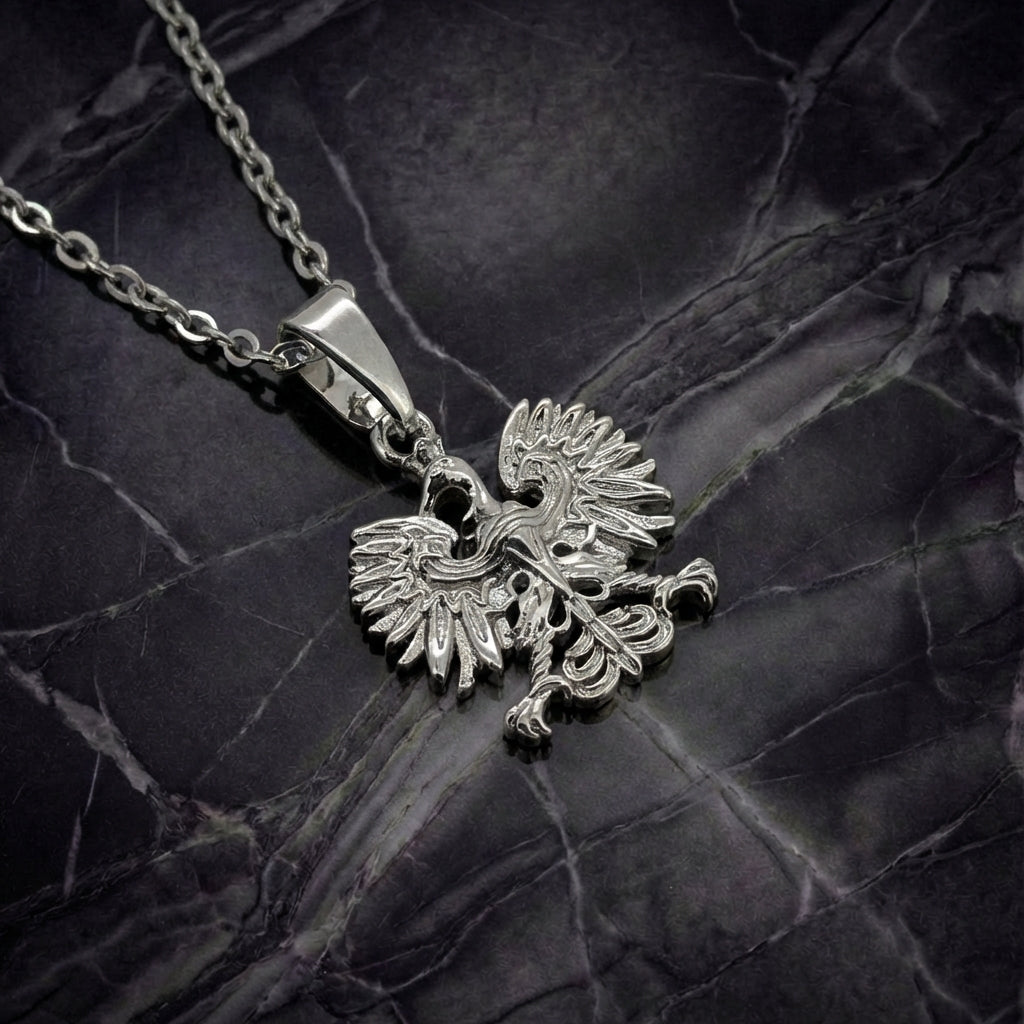 PLNDSKI Mini Eagle Pendant Necklace - Silver