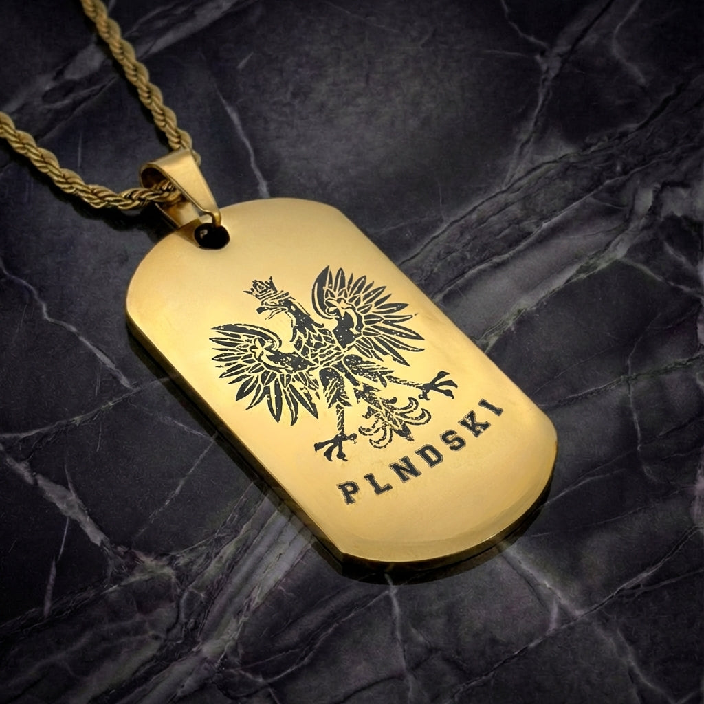 PLNDSKI Eagle Engraved Necklace - Gold