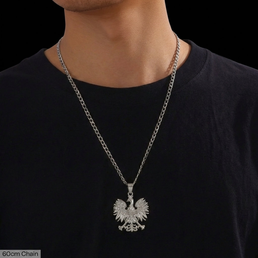 PLNDSKI Eagle Pendant Necklace - Silver