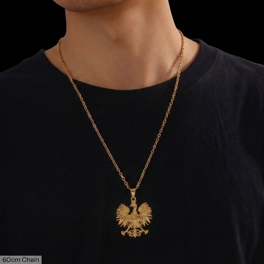 PLNDSKI Eagle Pendant Necklace - Gold