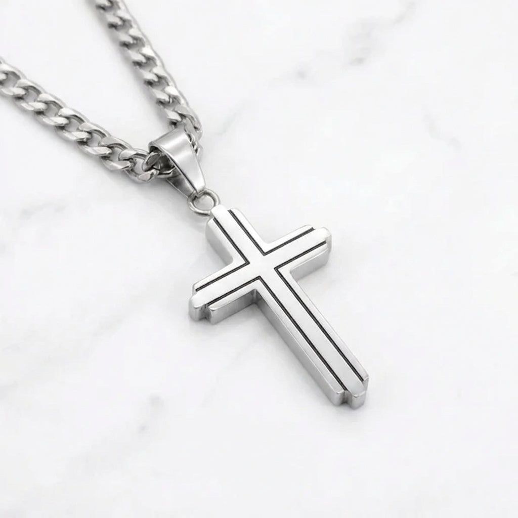PLNDSKI Cross Necklace v2.0 - Silver